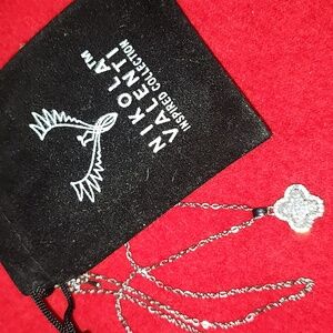 Elegant Silver Tone Pendant Necklace By Nikola Valenti